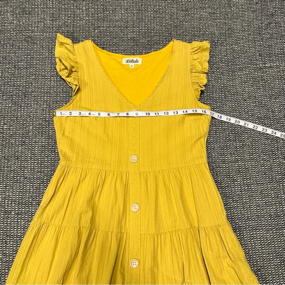 Listicle Yellow Ruffled Dress - Picture 3 of 5